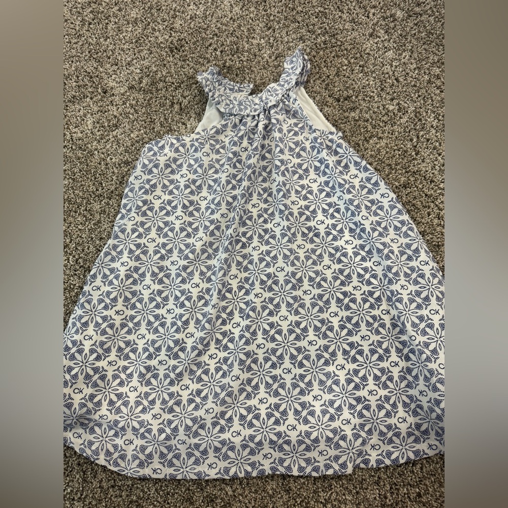 Calvin Klein Jeans Blue and White Floral Top